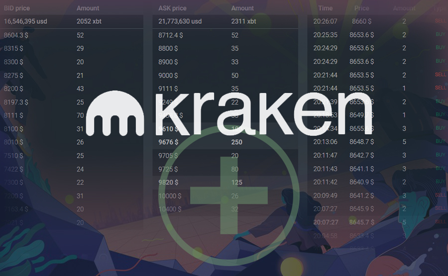 trade_fuck's tweet photo. We added a new exchange: Kraken (usd, btc, eur markets) 🥳

Now the exchange available in 4 modes, soon it'll add in the "Orderbook history mode". https://t.co/kZZ84pAreh
