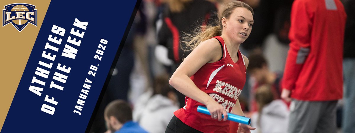 LittleEastConf's tweet photo. Here are this week's women's #LECtf honorees - @KeeneStateOwls jr. Skyler Gauthier, @ecsuathletics sr. Ahriyan Brown, @GoAnchormen fr, Alissiana Folco, @usmhuskies fr. Allie Gross and the @UMassDAthletics 4x400 relay #d3th #NCAAD3 @USTFCCCA https://t.co/PRFS9OIwXg https://t.co/keMLhLFwiX