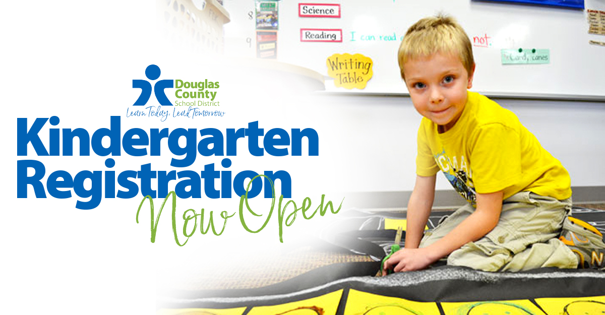 dcsdk12's tweet photo. Kindergarten registration is underway in Douglas County School District for children who will be 5 years old by October 1. School will start in August 2020, and kindergarten classes are filling quickly, so register them today! 

Learn more on our website: https://t.co/miedKCml4l https://t.co/gtXlXElsWG