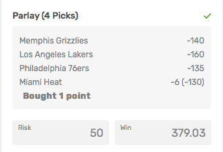 MrHollywoodEast's tweet photo. #NBA Picks 01/20
Parlay:(+758) .5u
Lakers ML/Philly ML/Memphis ML/Heat -6

This is how I'm rocking on today's slate..
BOL if tailing!

#GamblingTwitter #NBATwitter #GrindCity #LakeShow #PhilaUnite #HeatTwitter #Str8TalkSports #MLKDay https://t.co/q10pIe3qXz
