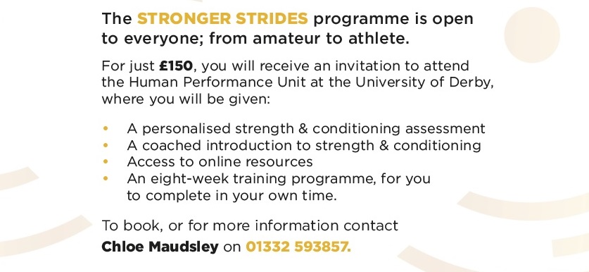 DerbyshireIS's tweet photo. Forget #BlueMonday and get advice from the team that trains future Olympians to make running easier and more effective as you train for your next run #strongerstrides. State-of-the-art review of your running style and personalised training plan. https://t.co/X1pn7ewhWx