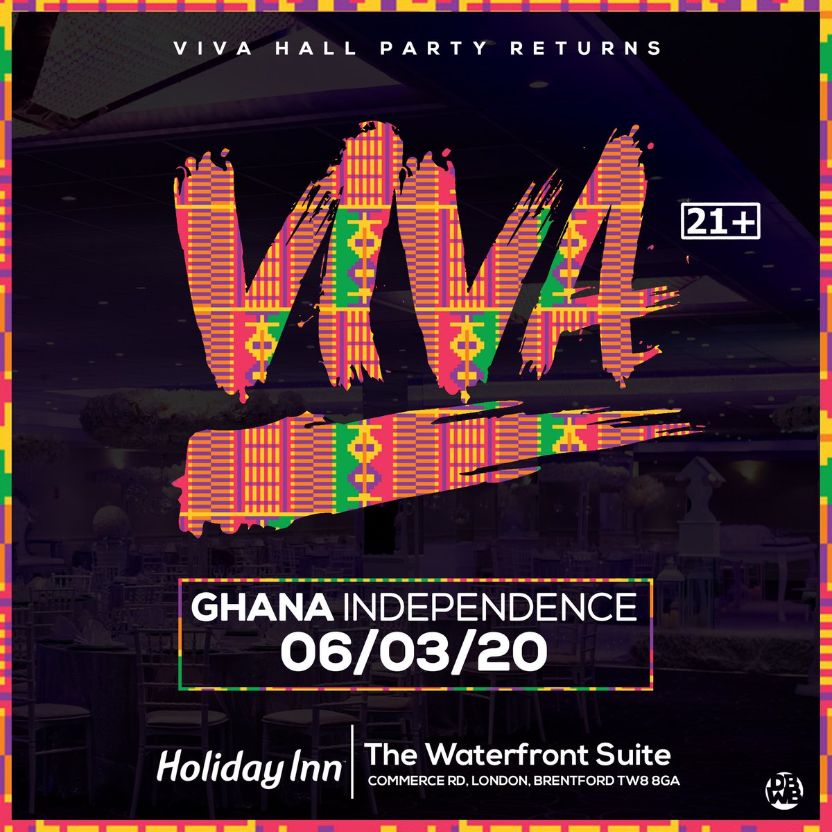 vivaliveco's tweet photo. Save the date.
Save your kente.
#VivaHallParty returns

06.03.2020

Tickets out next week Thursday 🤝🏾🇬🇭 https://t.co/gqGRDMuW7w