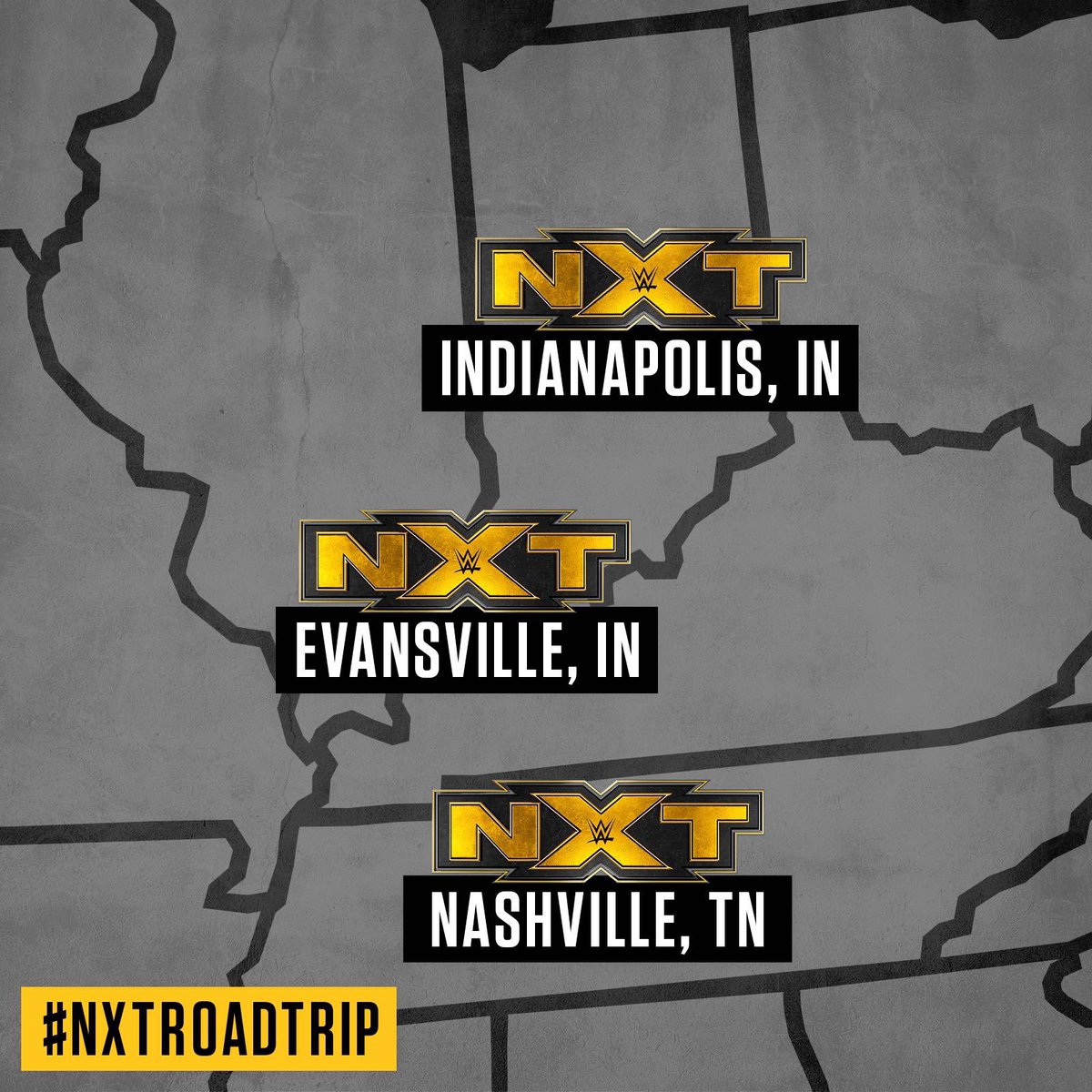 TripleH's tweet photo. Announcing TWO @WWENXT #NXTRoadTrips in March...

#NXTColumbus 3/5
#NXTCleveland 3/6
#NXTDetroit 3/7

#NXTNashville 3/27
#NXTEvansville 3/28
#NXTIndy 3/29

Tickets on sale THIS Friday at 10am local at https://t.co/pcQU3cSnfR. #WeAreNXT https://t.co/Xis5M4krlK