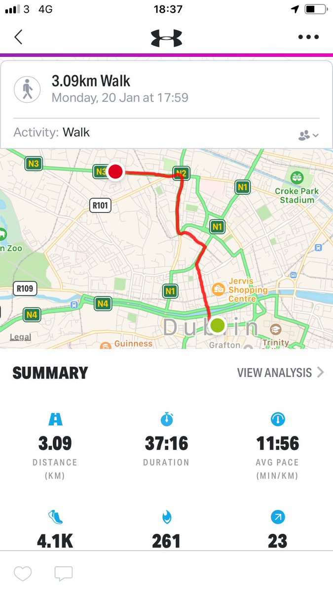 GMulhall1's tweet photo. Day 020 of #100daysofwalking courtesy of your bus saying it wonโt arrive for 30 minutes and you get it into your head you can #BeatTheBus & walk home! Almost did. Sorry no shorts pic tonight for @ciarakellydoc ๐คทโโ๏ธMusic courtesy of BROS #Good2BeBackWalking #JoinUs @NewstalkFM https://t.co/DzYKNY3KOI