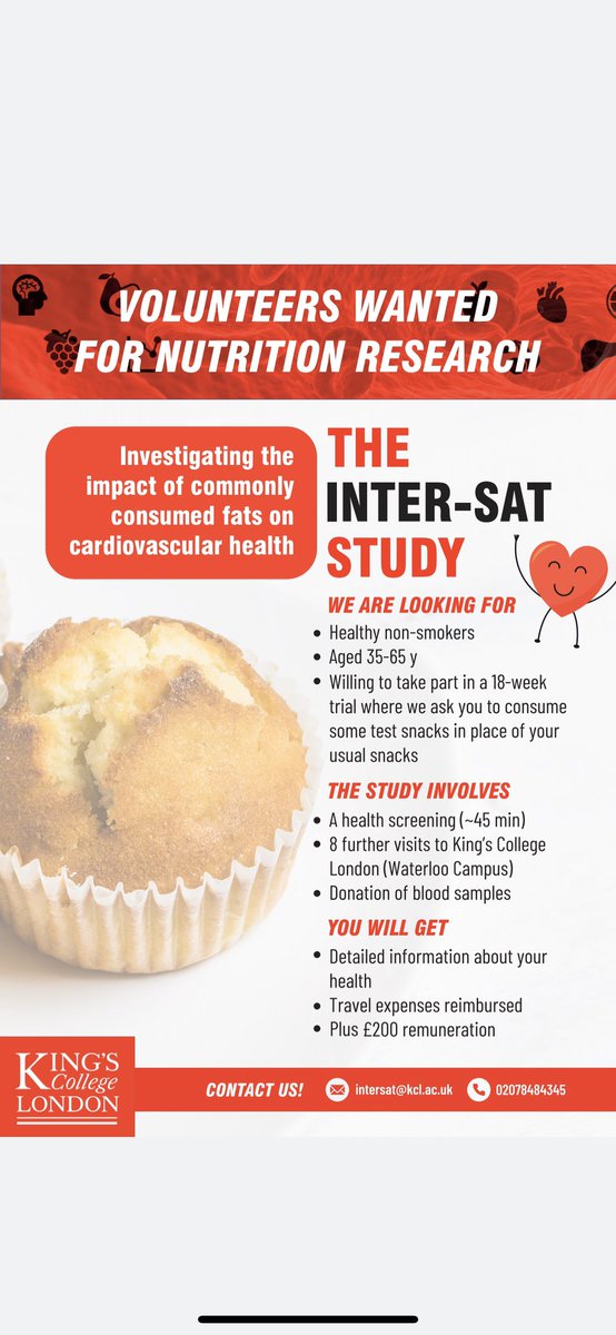 Yay we can finally start recruiting for our new study investigating the effect of dietary fats on cardiovascular health! <a href="/saraheeberry/">Sarah Berry</a> @hall_wendy <a href="/T_J_Maher/">Tyler Maher</a> <a href="/AseelAlkoblan/">Dr. Aseel Alkoblan | د. أسيل القبلان</a>