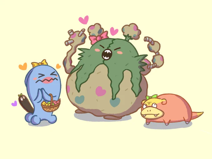 女子会にやって来たヤドン 