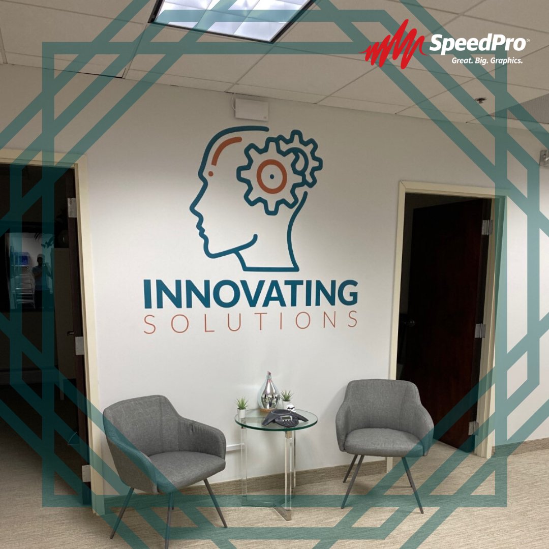 Check out some of our printing capabilities! We printed this great cut vinyl wall graphic for Fabre Technologies to help make their office stand out. Call us today at 973-837-8383 for a quote for your own wall graphics!