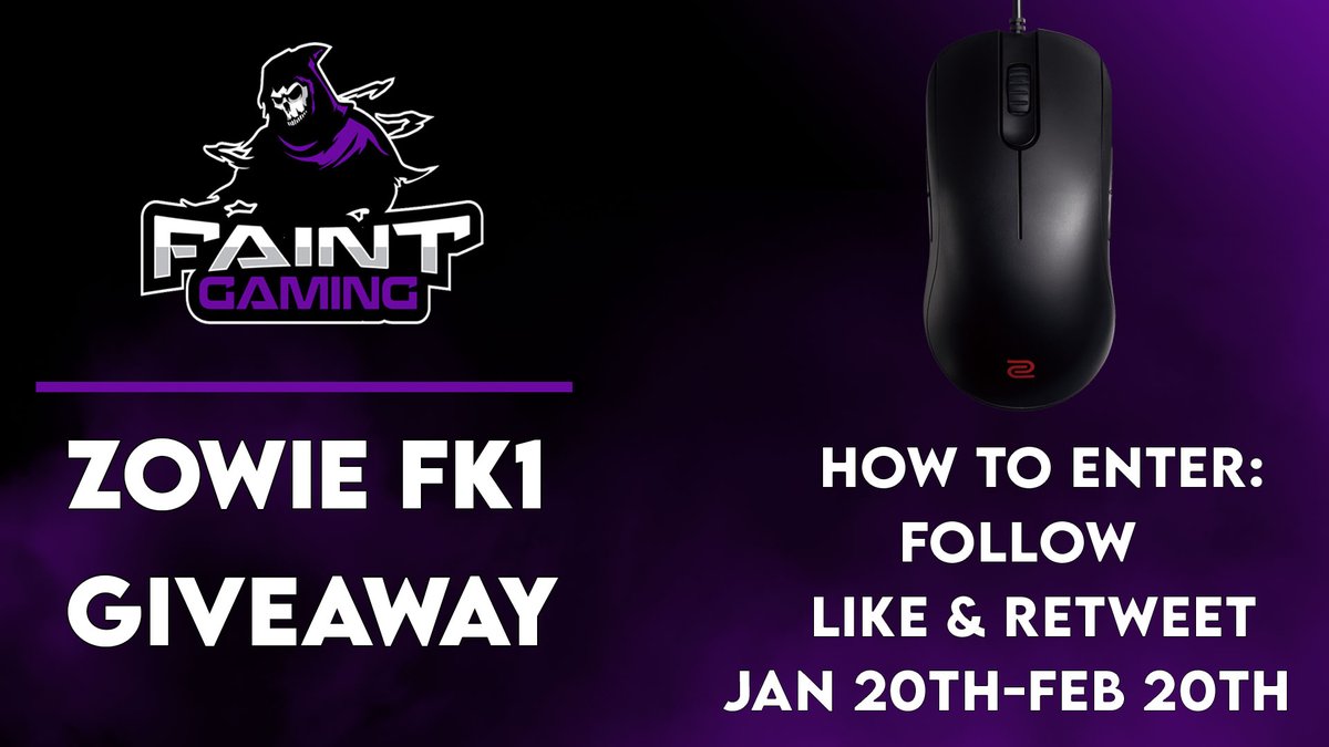 👾GIVEAWAY👾

To start 2020 off with a bang, we're giving away a <a href="/ZOWIEbyBenQ/">ZOWIE</a> FK1 gaming mouse!

How to enter:
🟣Follow us.
🟣Like &amp; Retweet.

Giveaway ends February 20th at 5pm EST. Good Luck!