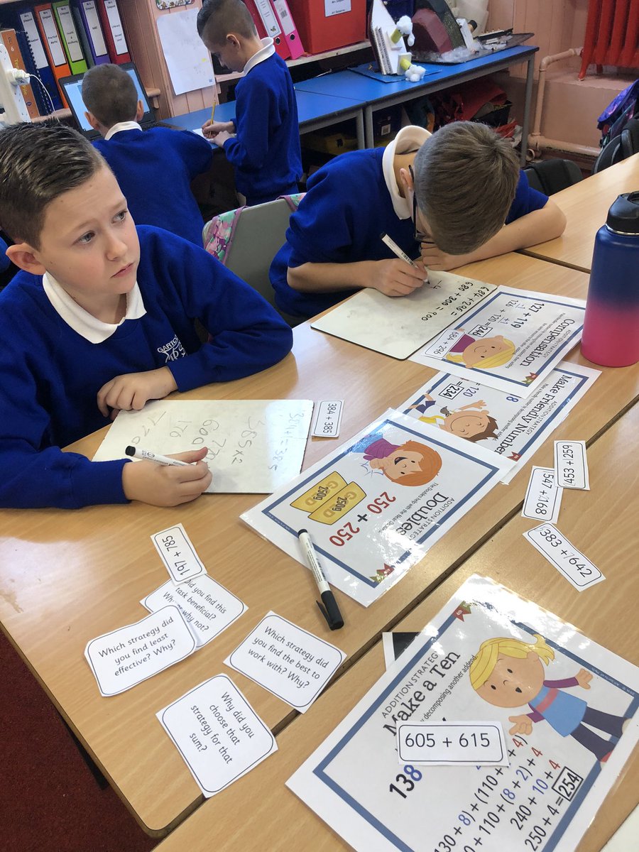 PedagogyTeamNLC's tweet image. @GartcoshPS P6 pupils working extremely hard on their mental agility this morning. Using a variety of strategies and evaluating them as they went to decide on the most efficient one to use. Children challenged themselves to extend their learning. #discussion #friendlynumbers 🤩👍🏻