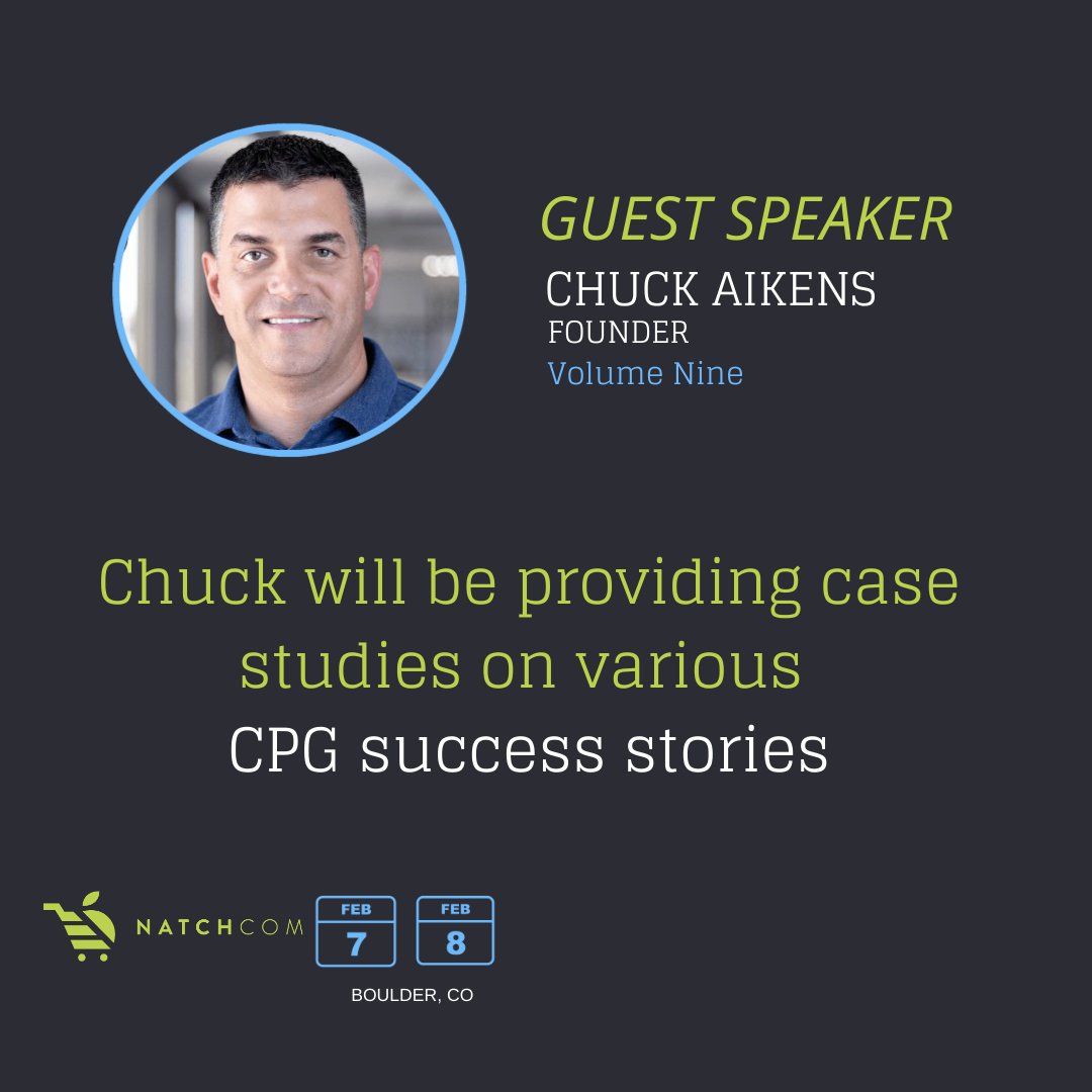 Gold Sponsor &amp; <a href="/volumenine/">Volume Nine</a> Founder, Chuck Aikens, will be speaking on how beneficial a strong brand story paired with lifestyle marketing has been for consumer packaged goods on social media! Excited to hear about these success stories first hand 🙌