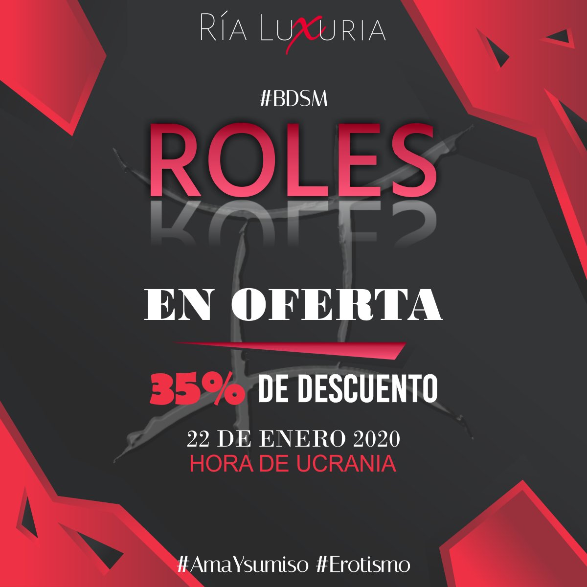 RiaLuxuria's tweet photo. ¿QUIERES LEER ROLES?

https://t.co/UavNl9u1Yu

Aprovecha el 35% de descuento de 24 horas el día 22 (horario de Ucrania, así que atentas a la hora el día 21 a final de la tarde de sus países o en la noche)

#BDSM #Erotismo #AmaYSumiso 

No has leído nada como esto https://t.co/JoqQQp6Pel