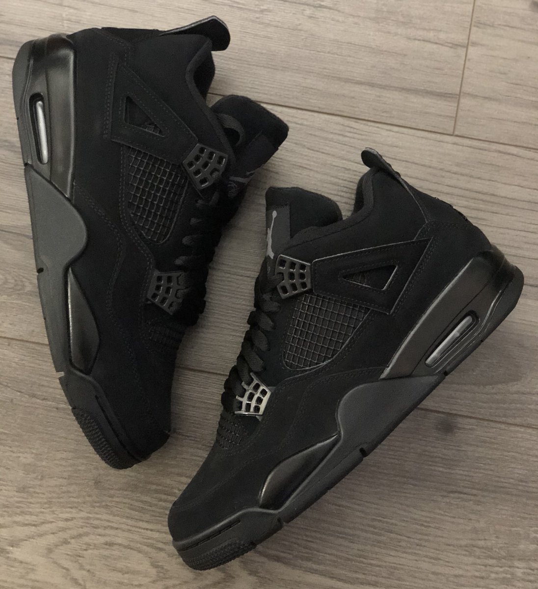 finish line jordan 4 black cat