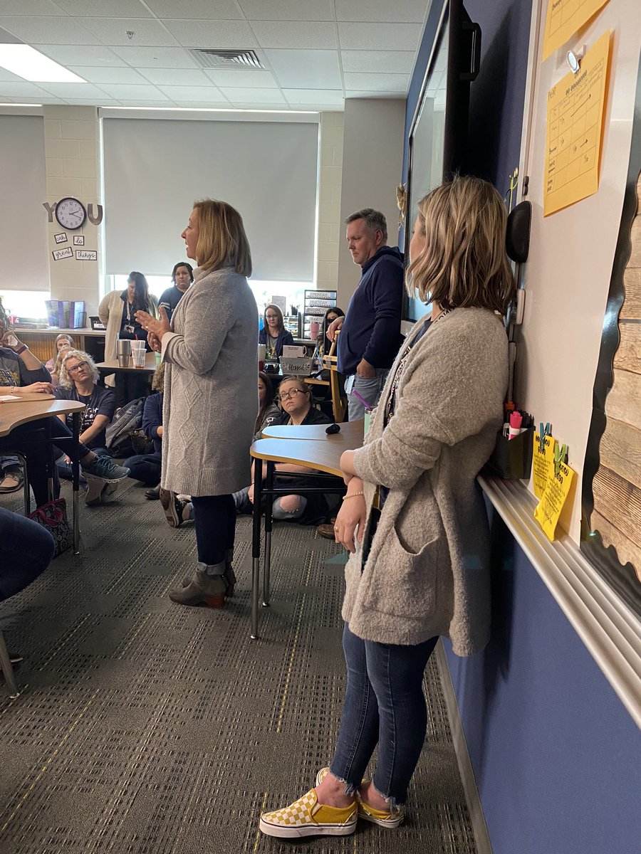 Standing room only in the Calfee family presentation.  Three amazing educators reminding us to extend grace to our students.  Thank you Calfees! <a href="/beccacalfee/">Becca Calfee</a> <a href="/AdamsVikings/">Adams Junior High</a>