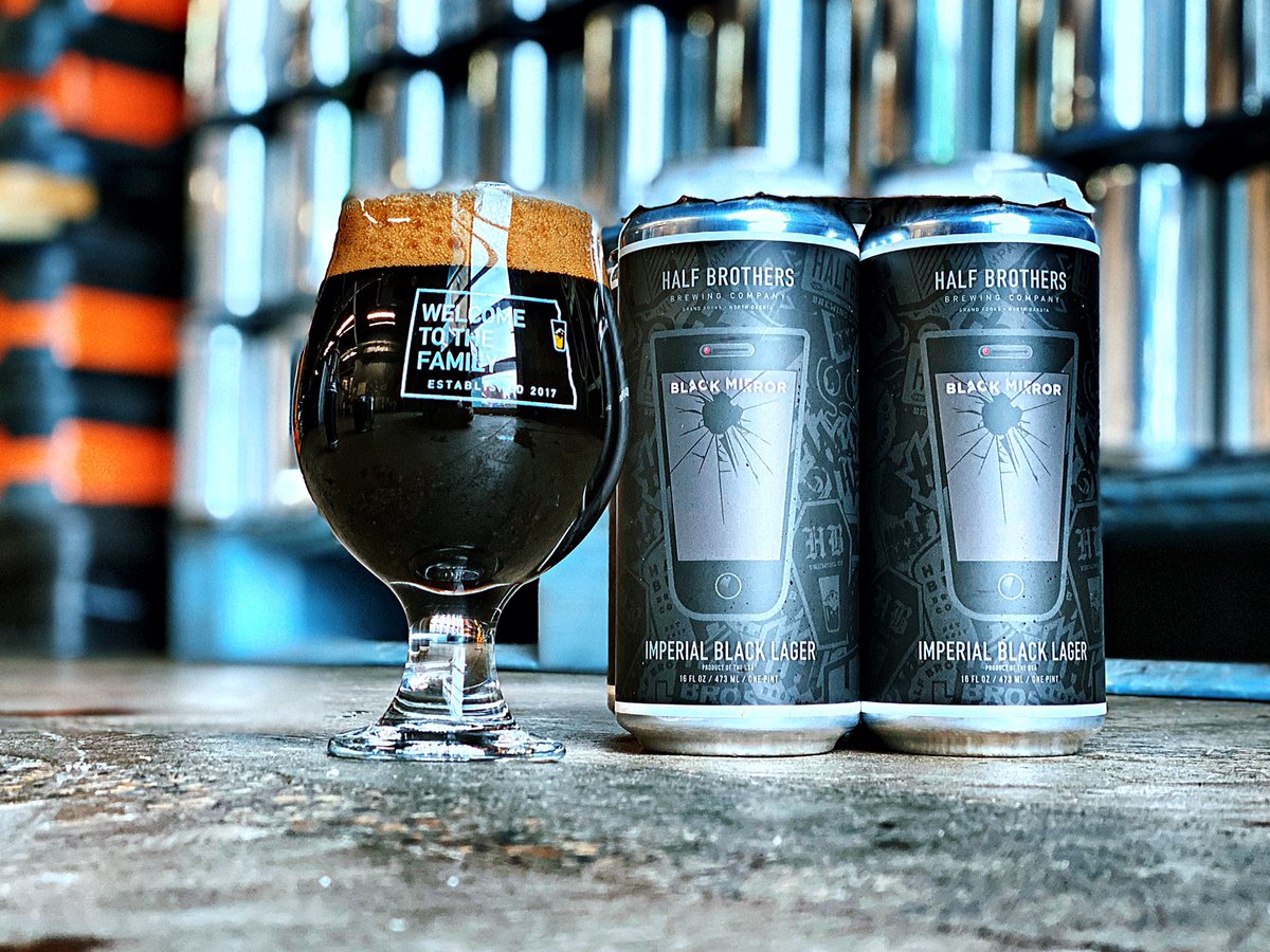 2nd New Beer this week.
BLACK MIRROR - IMPERIAL BLACK LAGER: 8.0% ABV; $15.99 + tax 4pk 16 oz Cans. ⁠
Spend too much time looking at your phone, yeah most of us do.. Indulge in this sci-fi anthology based Imperial Black Lager.