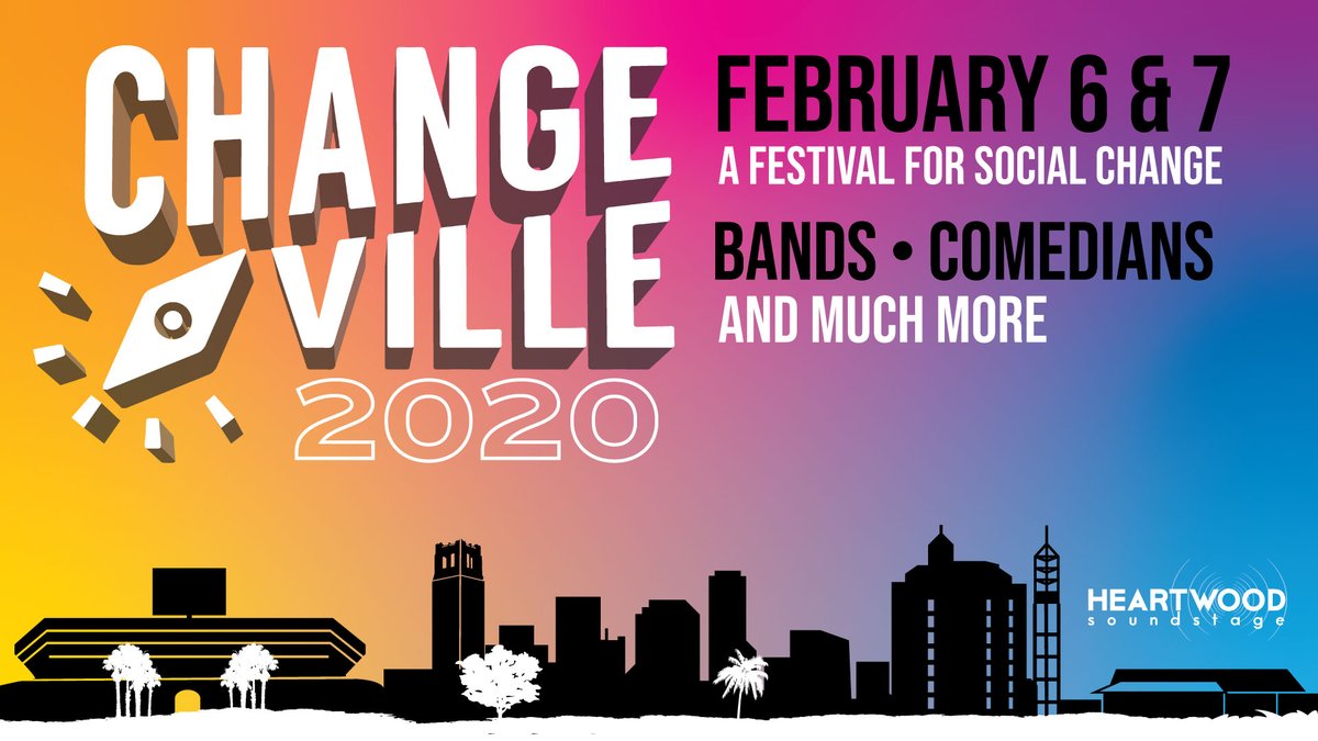 Changeville is moving to Heartwood this year, bringing an intimate feel to this social change festival! With Spam Allstars, The Sh-Booms, Faith &amp; Majesty, Batry Powr, Katy Deitz, and all-star comedians, mark your calendars for Feb 6-7 to be part of something big happening in GNV