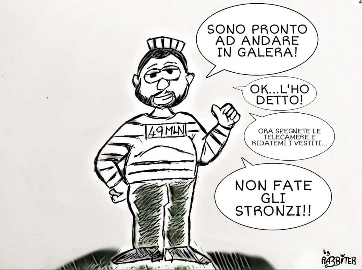 Rabbiter_dc's tweet photo. Salvini: "Sono pronto ad andare in galera". Vabbè ma se non capite neanche quando uno scherza... #rabbiter #sketch #lol #salveene #ingabbia #limanord #attentoalsapone https://t.co/VFWwxdQ1KO