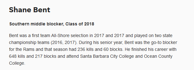 SOVBC07's tweet photo. SOVBC: Congratulations to our own Shane Bent (Class of 2018) on being selected to https://t.co/BWWijqQAmE Boys Volleyball All-Decade (2010-2019) First Team!! #2RINGS https://t.co/vKGVNbd2vR