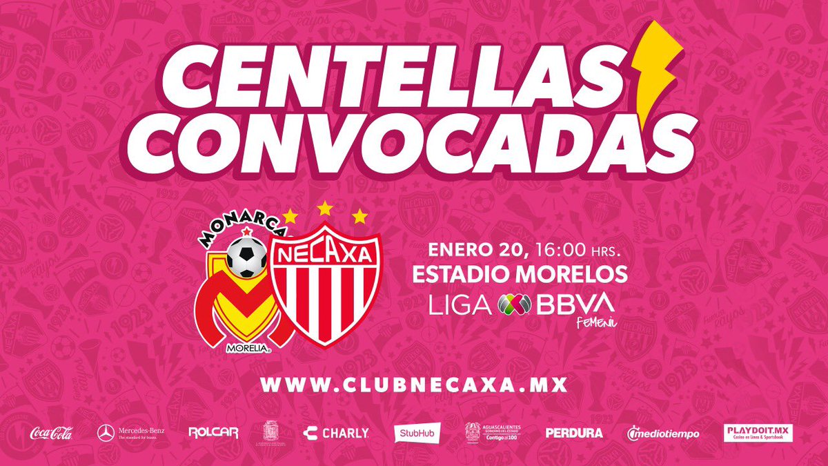 NecaxaFemenil's tweet photo. ¡Día en partido en Morelia! Entra a https://t.co/328lZzKTxo para conocer nuestras #CentellasConvocadas para el #MORvsNEC.
#FuerzaCentellas ⚡ https://t.co/4lcnaU8bD7