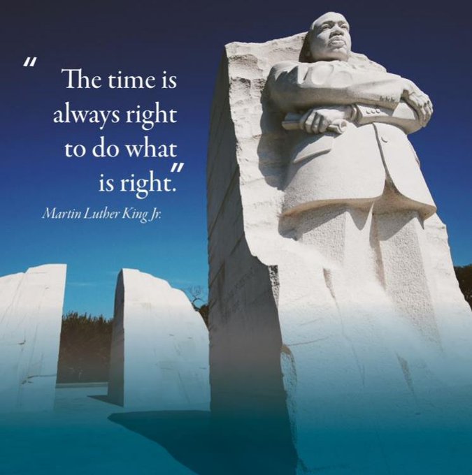 ConstructionAtp's tweet photo. " The time is always right to do what is right" #THIS https://t.co/ox5Oh4ewzJ