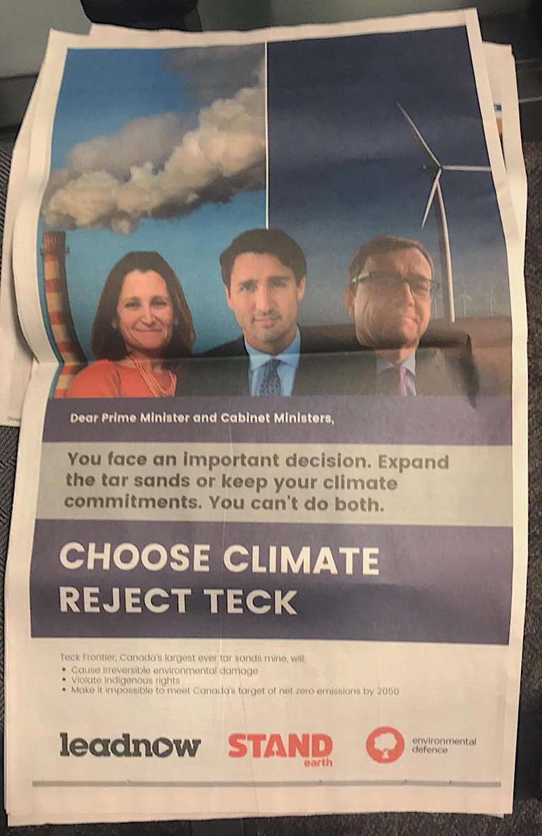 To <a href="/JustinTrudeau/">Justin Trudeau</a> <a href="/JonathanWNV/">Jonathan Wilkinson 🇨🇦</a> <a href="/cafreeland/">Chrystia Freeland</a> -- Thousands of Canadians are sending you a message: your climate legacy is on the line. 

#RejectTeck