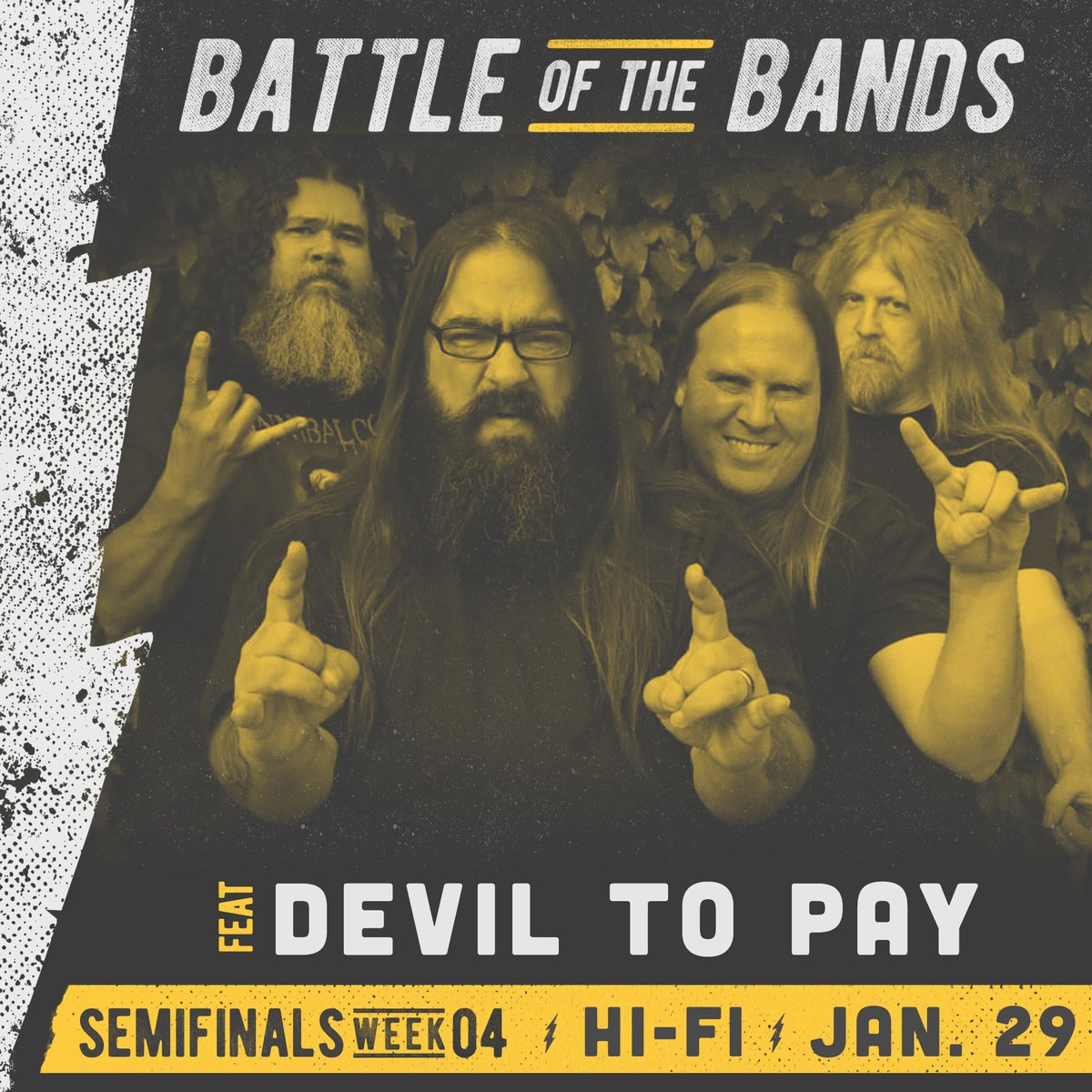 devil_to_pay's tweet photo. NEXT WEDNESDAY 1/29: DEVIL TO PAY at the Hi-Fi
6 bands trying to advance to the finals for a chance at 10 grand and a tour van!
.
ticket link: for $2 off
use code DEVIL
(limited number of tickets available)
https://t.co/kJ90eCSR6t
.
#HIFIBATTLE https://t.co/QbREMtwCQY