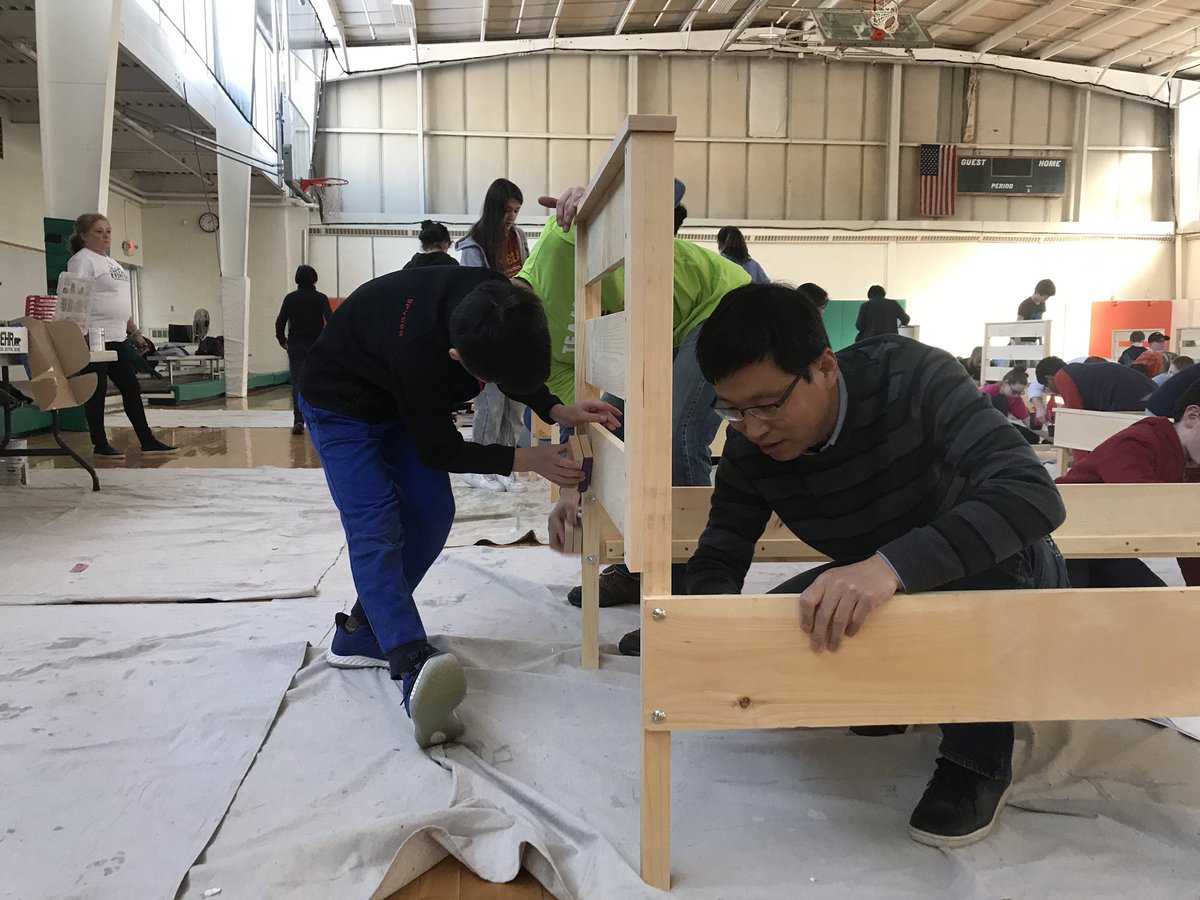 trishaggordon's tweet photo. Thanks so much to A Bed for Every Child and to the 60+ volunteers who came to @PikeSchool today. #MLKDayofService #buildabed https://t.co/D1CpseCGHL