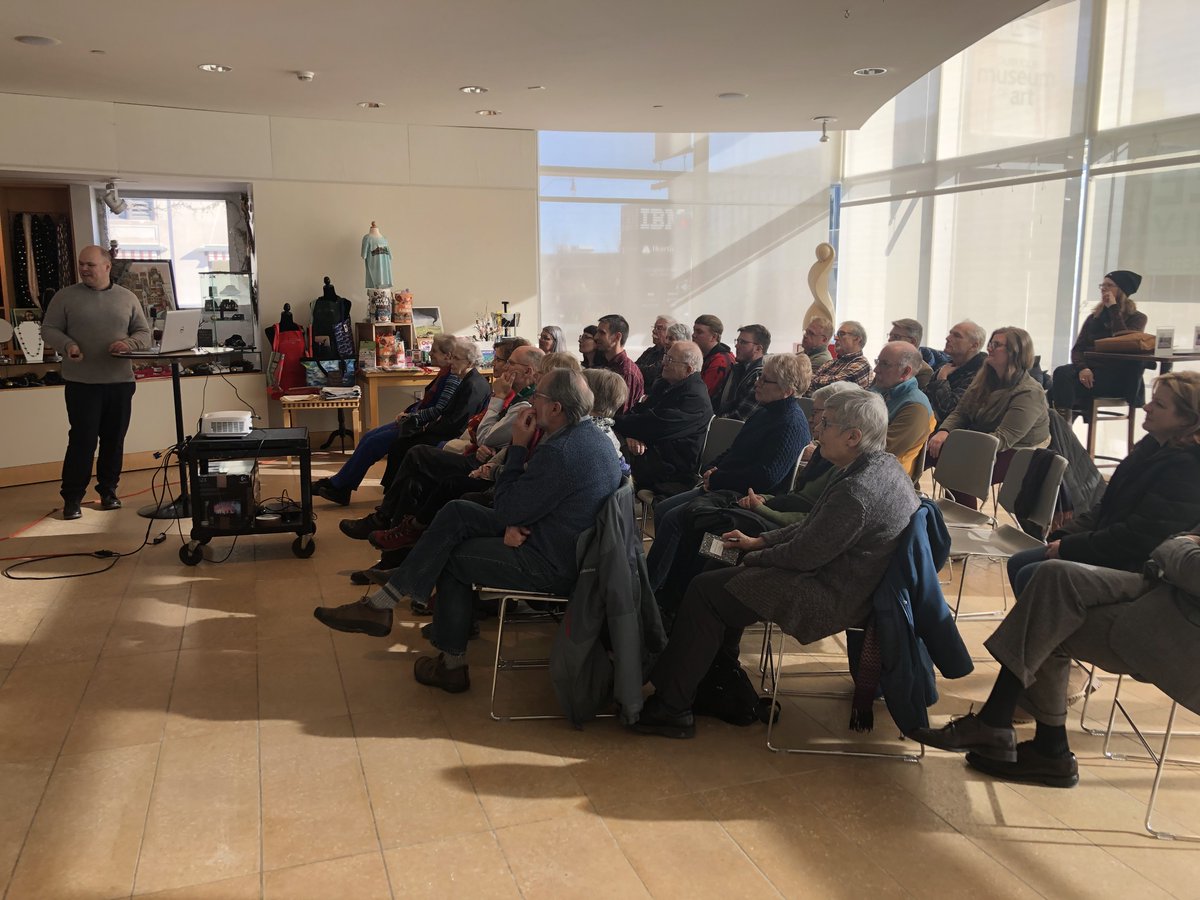 HeritageWorkDBQ's tweet photo. Thank you to everyone who came to the Dubuque's #Streetcar Lines Lunch &amp; Learn. As part of his presentation, Bill Doyle created a story map that explores #Dubuque's streetcar history in a way that is interactive and fun! The story map can be accessed here: https://t.co/vsTWsipzUM https://t.co/sTIx8NFSVz