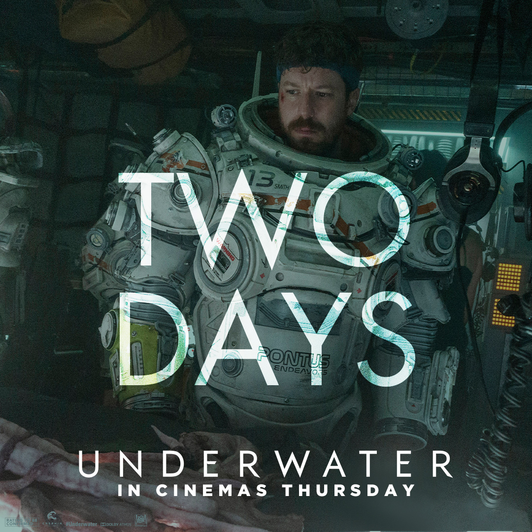 Only TWO DAYS to go until UNDERWATER opens in cinemas. Are you ready?

#Underwater