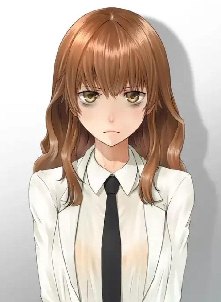 Brown hair and brown eyes anime girl