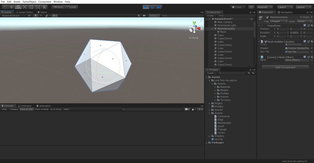 DevBismuth's tweet photo. Spend too much time making this icoSphere from code. #madewithunity #gamedev https://t.co/smnn7TWku1