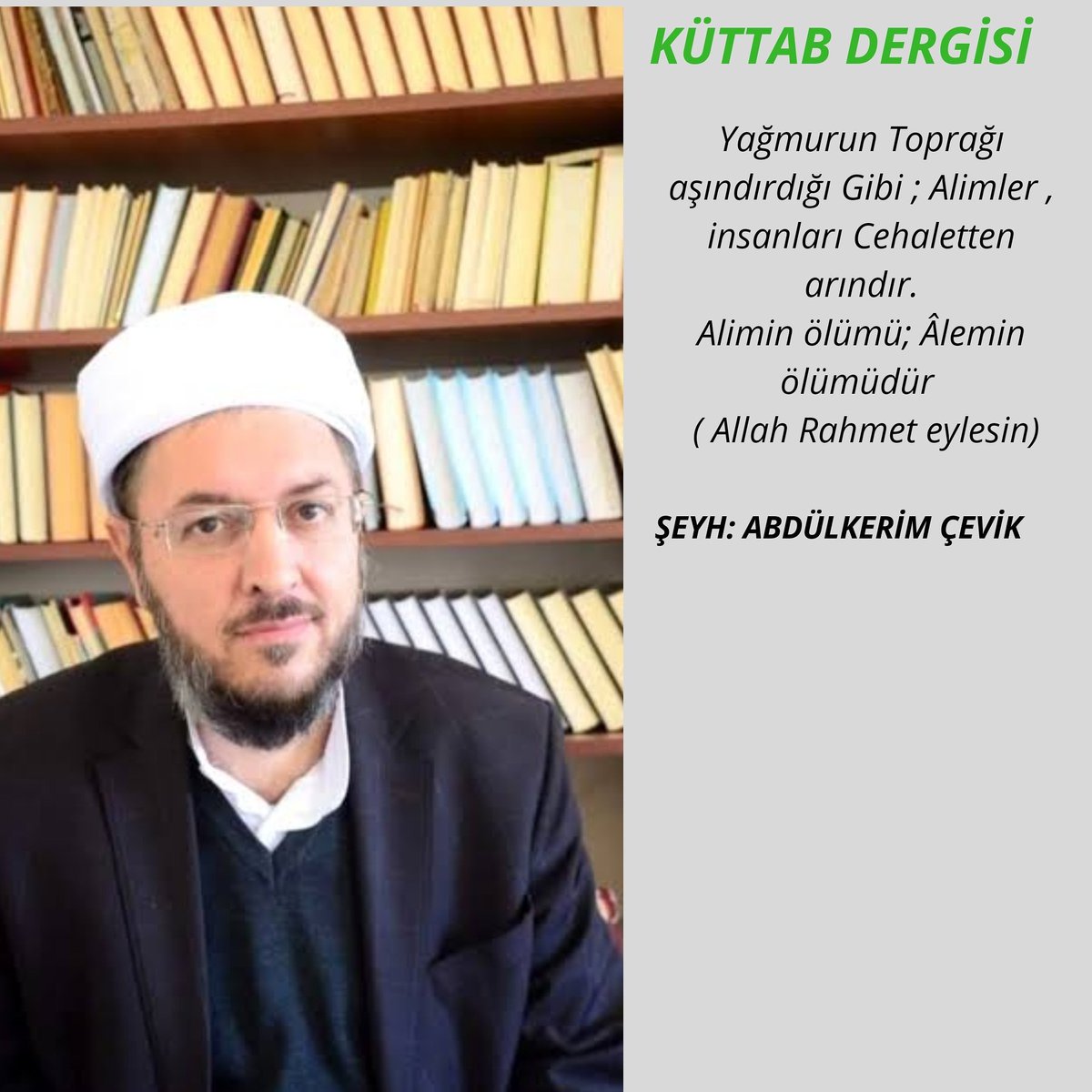 KuttabDergisi's tweet photo. BİTLİS'in Güroymak ilçesinde, bölgenin tanınmış kanaat önderlerinden Nakşibendi Şeyhi Abdulkerim Çevik' silahlı Saldırı Sonuçu Hakkın rahmetine Kavuşmuştur Allah Gani Gani Rahmet eylesin #abdulkerimçevik #islam #kuttab #Naksibendi https://t.co/8yyf8weirh