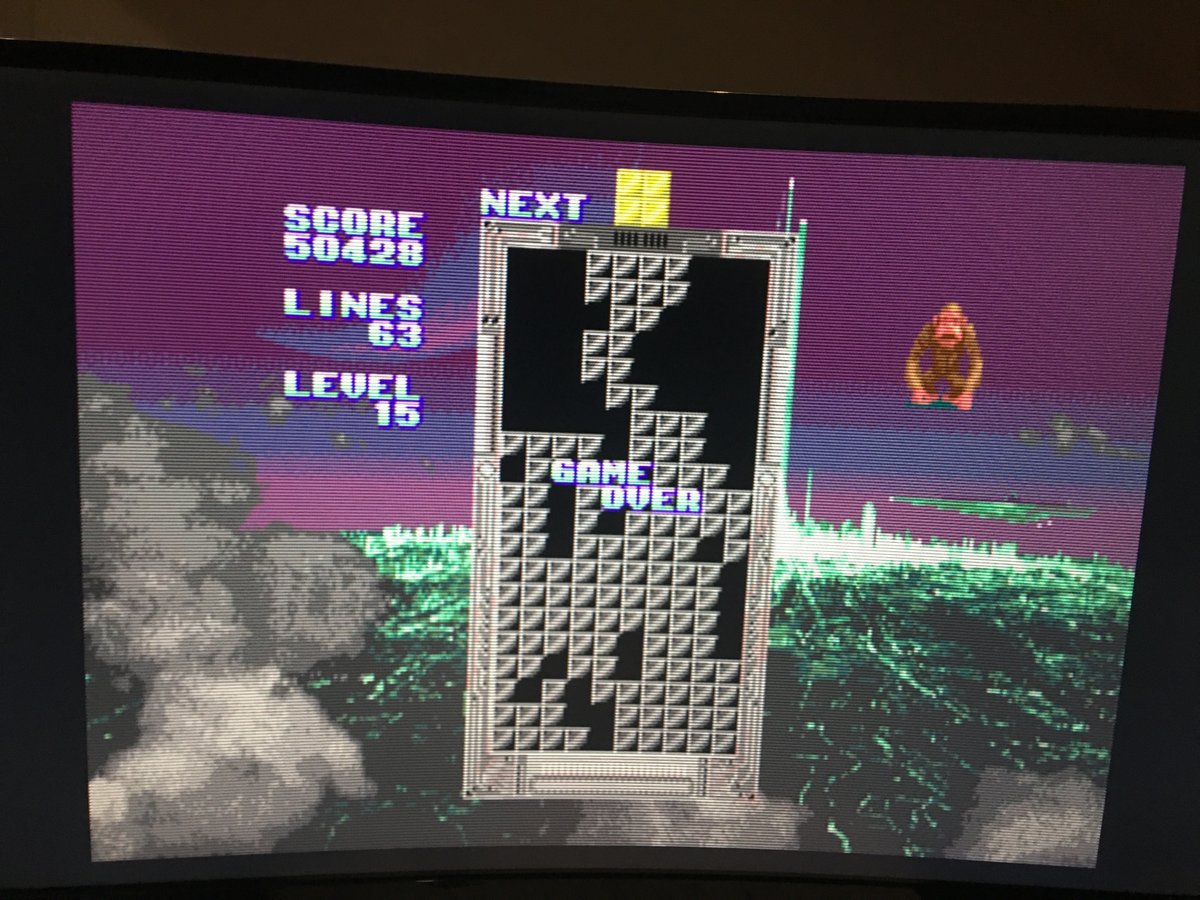 RetroHawkGamer's tweet photo. New high score for Tetris #GenesisWeekend https://t.co/gc4z455C3o