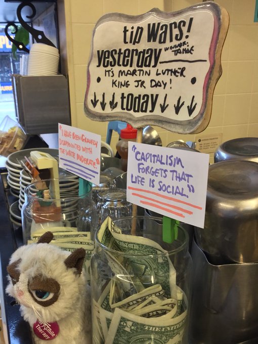 Martin Luther King Jr. quotes at Haight Street Market cafe this morning: &ldquo;I have been gravely disappointed<a href="/tag/mlkday"class="tags"><span>#mlkday</span></a><a href="/tag/disappointed"class="tags"><span>#disappointed</span></a><a href="/tag/mlkjr"class="tags"><span>#mlkjr</span></a><a href="/tag/mlkjrday"class="tags"><span>#mlkjrday</span></a><a href="/tag/mlk2020"class="tags"><span>#mlk2020</span></a>