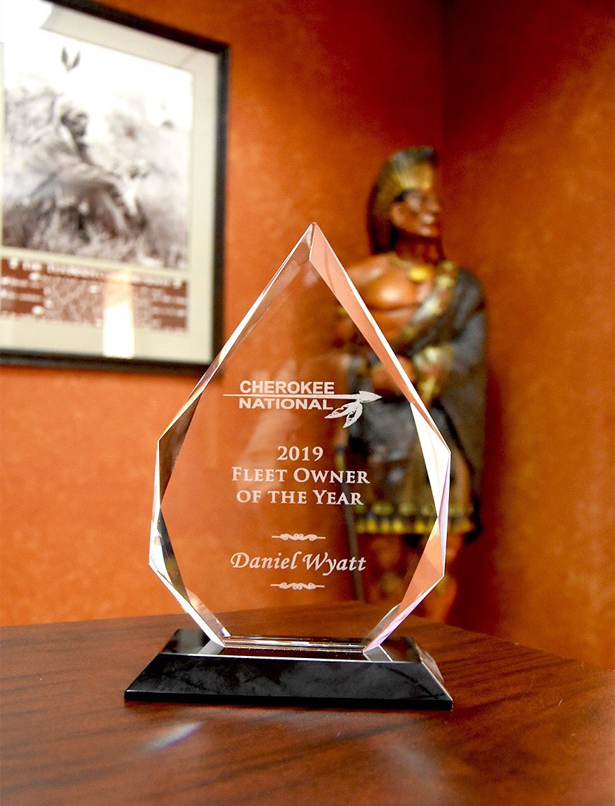 TribeTrans's tweet image. We would like to recognize Daniel Wyatt for winning our 2019 Fleet Owner of the Year award for the 2nd in a row. With over 25+ trucks, Daniel continues to push the limits every year. This award is very well deserved, congratulations, Mr. Wyatt.