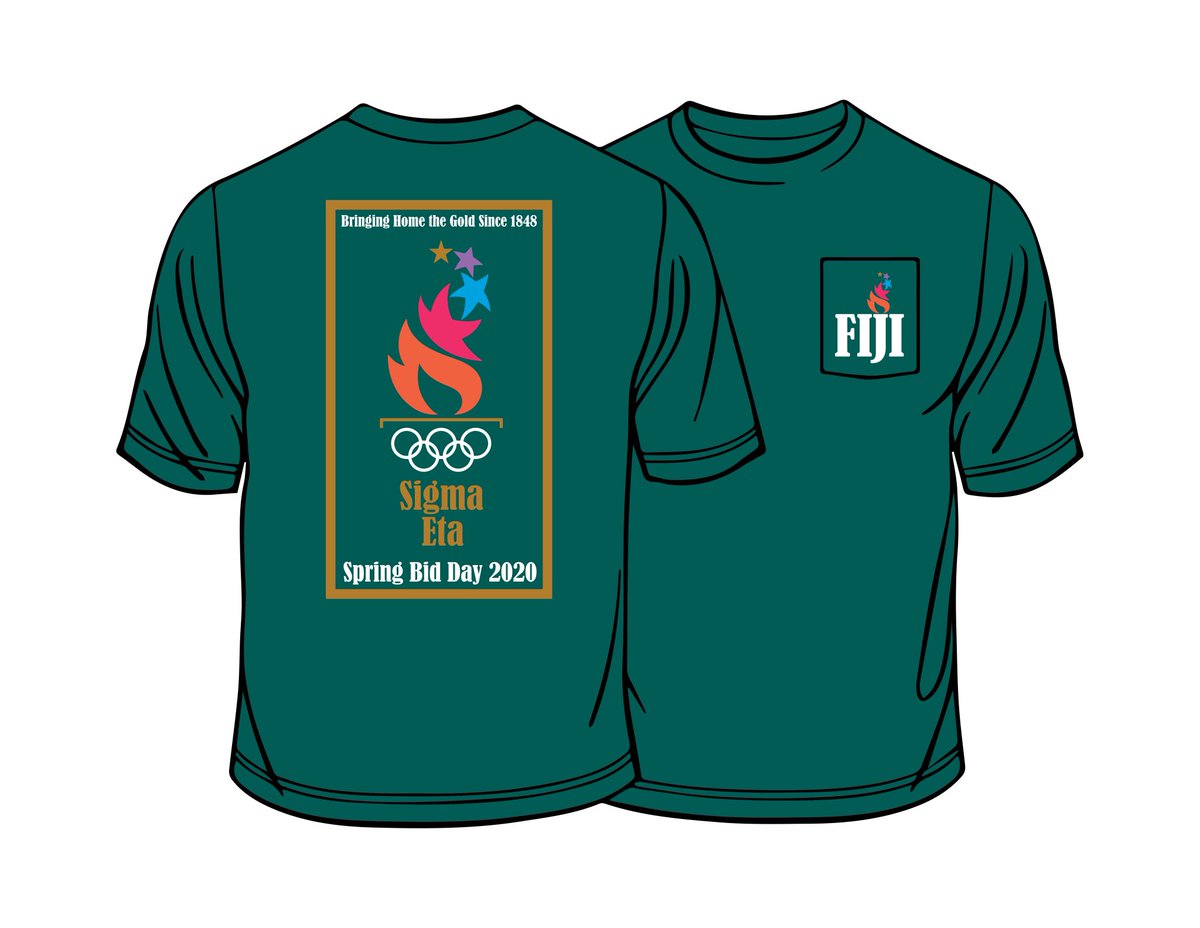 SHSU_FIJI's tweet photo. Spring 2020 Bid Day shirts ARE HERE! We’re going for gold this semester and want YOU to join us February 8th in the pit. Link is in our bio and shirts will be available until January 30th so don’t miss out and get yours today! 🏆🏅#rushfiji #shsu #shsu22 #shsu23 https://t.co/z9nraq60nU