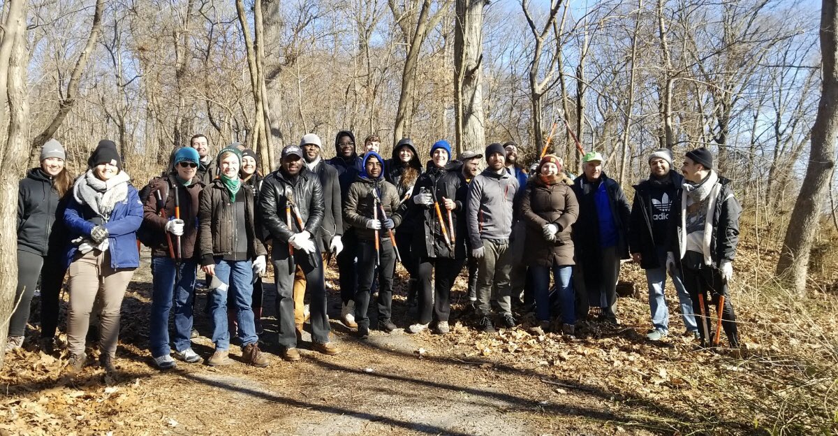 AmeriCorps members steward Inwood Hill Park on MLK Day