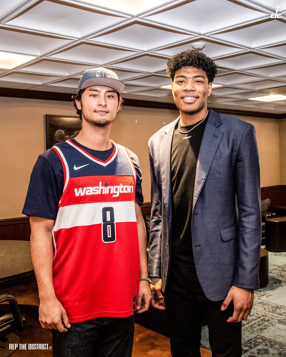 WashWizards's tweet photo. Rui Hachimura (@rui_8mura) and Yu Darvish (@faridyu) after today’s game!  🇯🇵🏀⚾️ https://t.co/0d1a9zhAbM