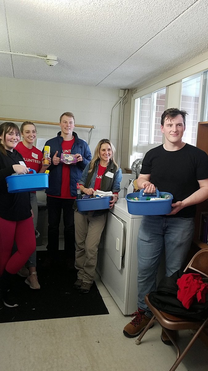 EWU students making it a day on, not a day off, at Fahy West Apartments