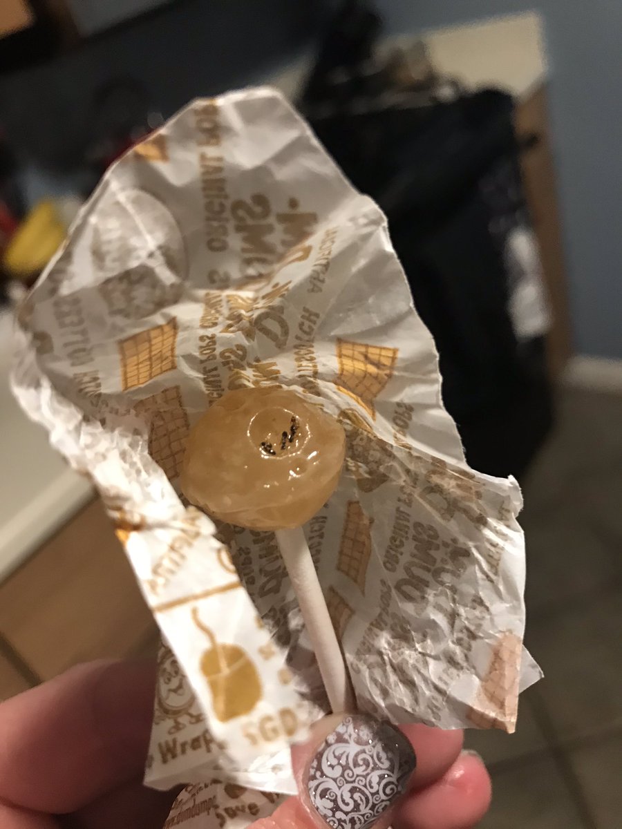 MrsHardenbrook's tweet photo. @dum_dums when you are eating your lollipop and find this part way through #ants #qualitycontrol? https://t.co/VKmh4bHbU1
