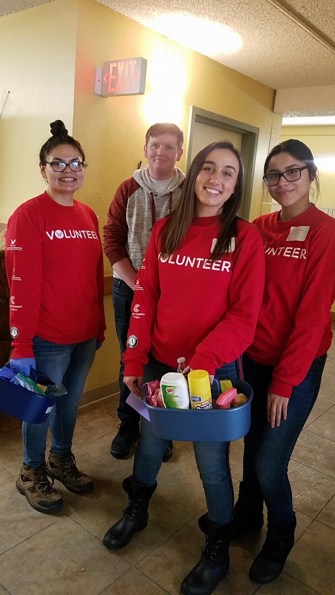 Another group of EWU students making it a day on at Fahy West Apartments