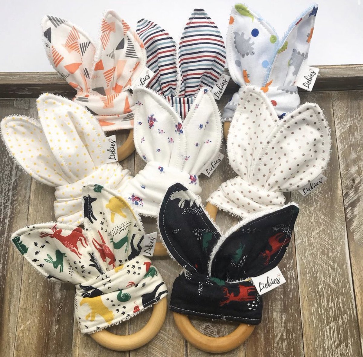 BabyLiebies's tweet image. We just added these 8 new teething rings to the website 🙌🏻 Our favorites are the white woodland print (Jessie) and the sparkly polka dots (JJ). Which one is your favorite?