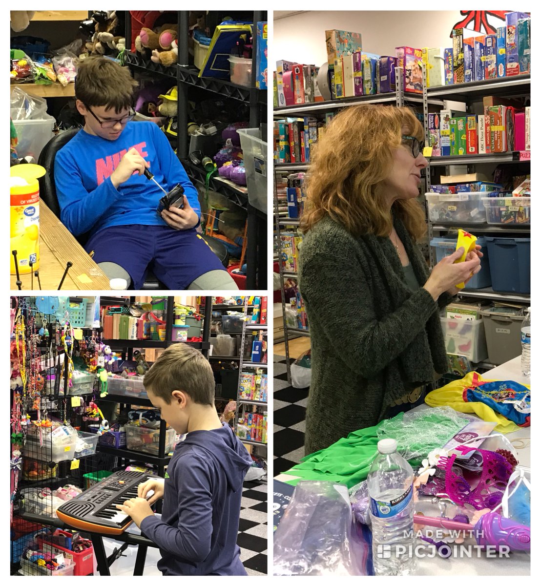Today, in honor of the 25th anniversary of the Martin Luther King Jr. Day of Service, we had some wonderful volunteers visit HTC. Helping to move some large items and fixing up toys with us, they were a huge assistance to our regular volunteers!