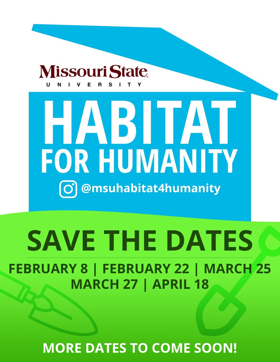 A new year means new volunteering opportunities! Join Habitat for Humanity this spring to volunteer and help out the community! Below are some of our volunteer dates, but keep an open eye out for a bunch more future volunteering events! 🏡🛠️