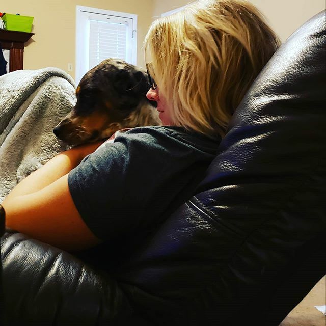 EmilyB1280's tweet photo. Snuggles with Mama #beignet
.
.
.
.
#furbabies #lapdogwannabe #catahoulasofinstagram #dogmom https://t.co/WLC8M5wEFI https://t.co/EihZ4S7R6W