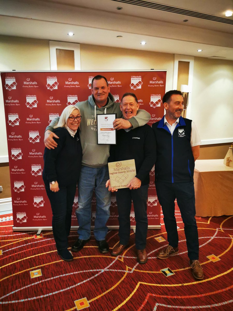 Waynoro's tweet photo. A great Roadshow tonight in #Portsmouth Great engagement &amp; lots of interest in our 2020 new products and some very happy award winners 👌👍 Trigger is enjoying a hug from @ArunDriveways @MarshallsReg @MarshallsGroup @Aitche67 @mattyboarder @m_promote @JaquesSuzanne @_GraceOlivia https://t.co/HLx9cF2fKP