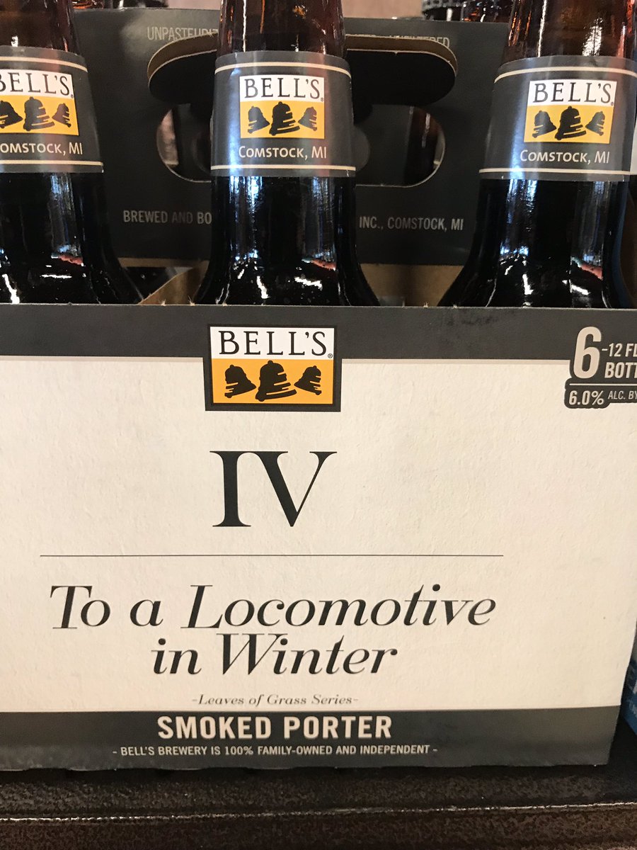 ABCBeerRick's tweet image. New #CraftBeer @ABCBeerCountry west #VeroBeach: @BellsBrewery To a Locomotive in Winter smoked porter.