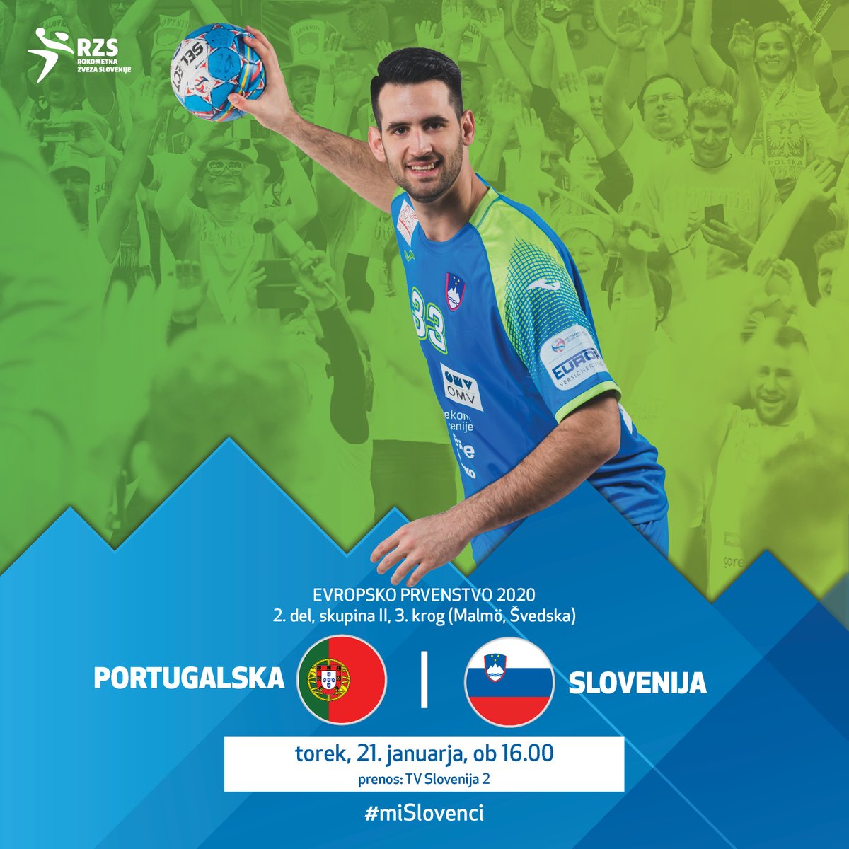 rzs_si's tweet photo. Nadaljuje se @ehfeuro. Naše fante čaka tretja tekma drugega dela, na kateri je cilj jasen - vrnitev v zmagovalne tirnice.🇸🇮

#miSlovenci #ehfeuro2020 #dreamwinremember https://t.co/peQtyz4Sk1