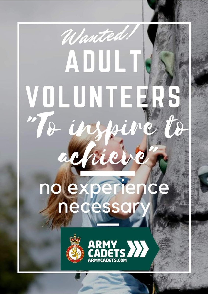 Wanted! Adult volunteers. To Inspire to Achieve. No experience necessary. #goingfurther