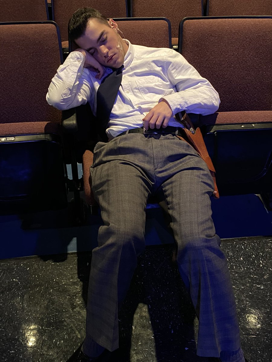 VikingTheatreCo's tweet photo. 12 hour days are rough #HowBoutADance or maybe #HowBoutANap https://t.co/fsBEm0CArp