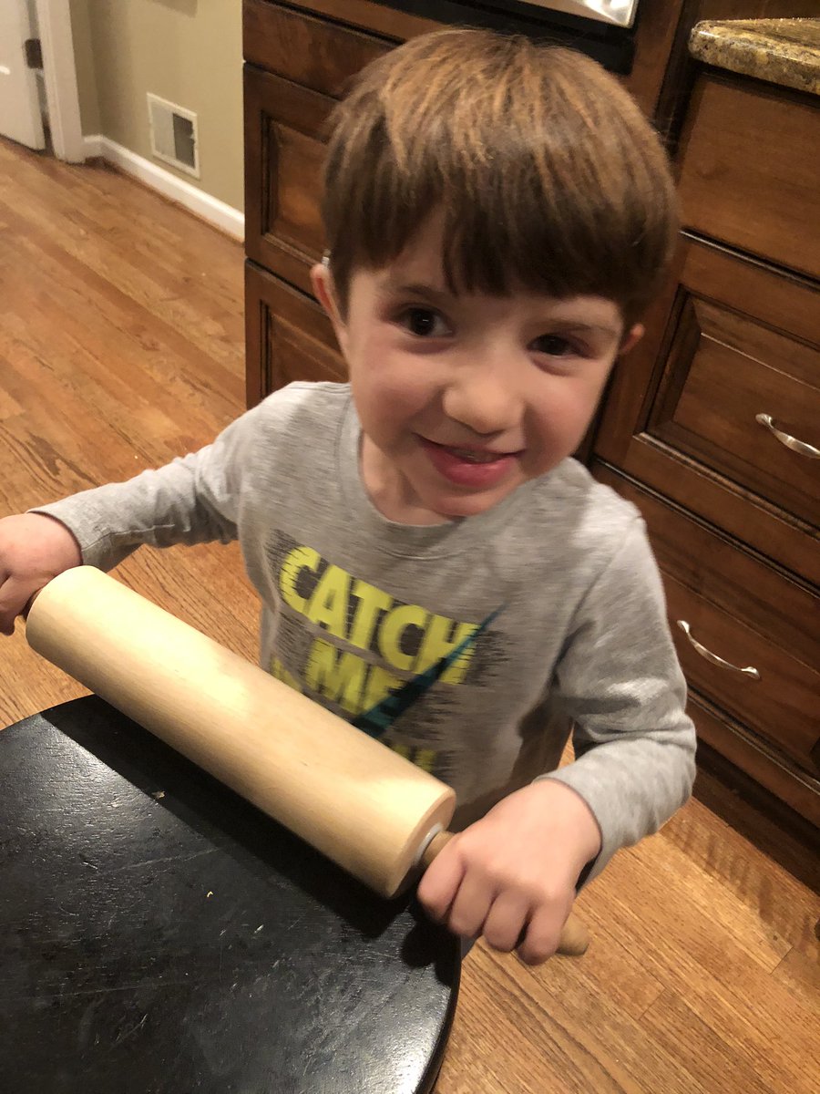 PrayForWhit's tweet photo. Whit Whit pretending to make cookies. https://t.co/zK2lX6BLgp